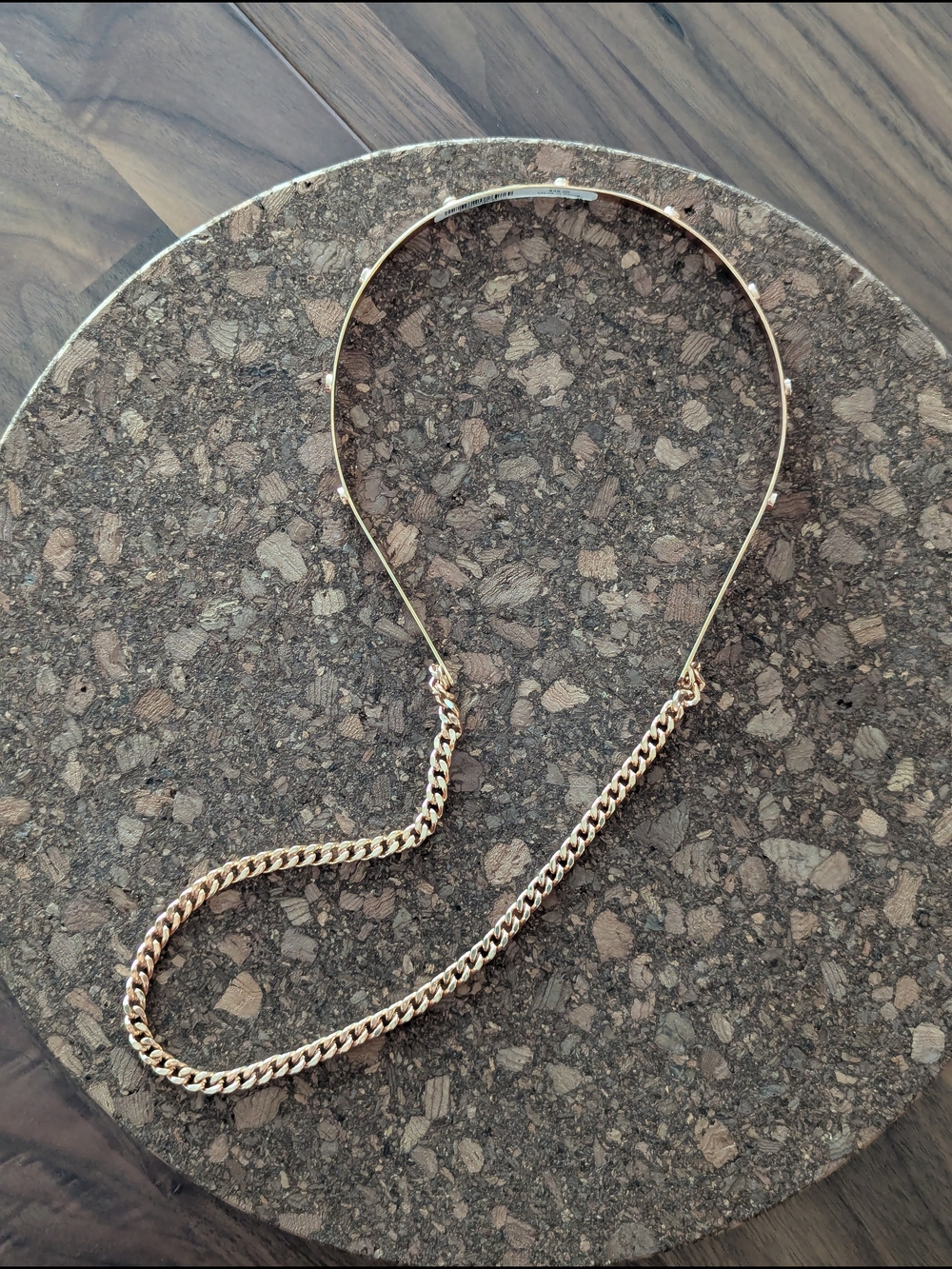 NWT Henri Bendel Luxury Fashion Metal Chain Headband in Rose Gold, Renn Faire